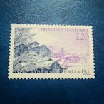 【二手】法國代管安道爾郵票1988+1鄉村雪景一套一枚全新MNH阿爾 郵票 收藏 老貨