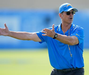 Jim Harbaugh has no shortage of analogies — from gliding to childbirth — in describing his plan to rebuild the Chargers