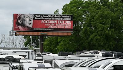 Trump news live: Biden trolls Trump ahead of Wisconsin rally with ‘Foxconn Con’ billboard highlighting job losses