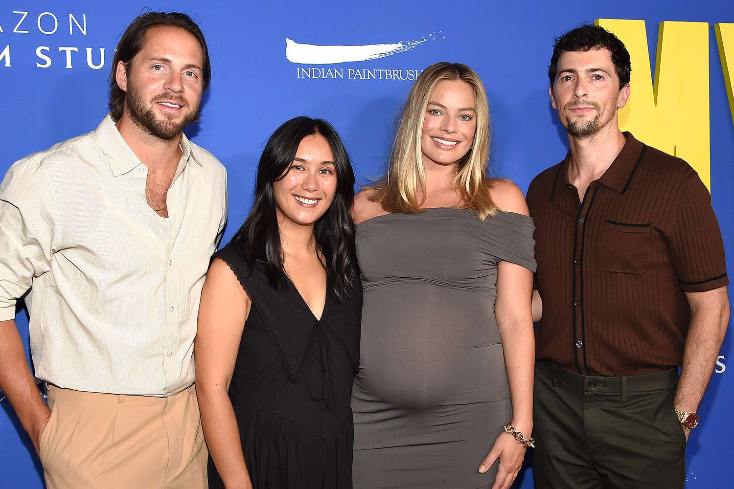 Pregnant Margot Robbie Wears Gray Full-Length Gown on First Red Carpet Appearance Since Baby News