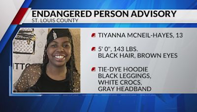St. Louis County Police issue endangered person advisory for missing teen