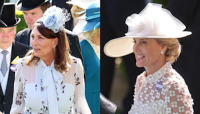 Carole Middleton in Self Portrait Roses, Duchess Sophie in Daisy Appliqués and More Florals Dresses at Royal Ascot