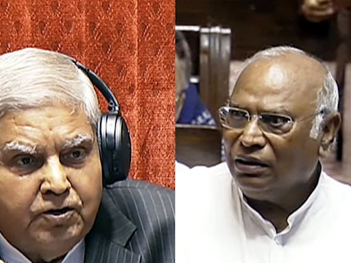 Jagdeep Dhankhar slams Mallikarjun Kharge for entering well of Rajya Sabha: ‘Tainted day’