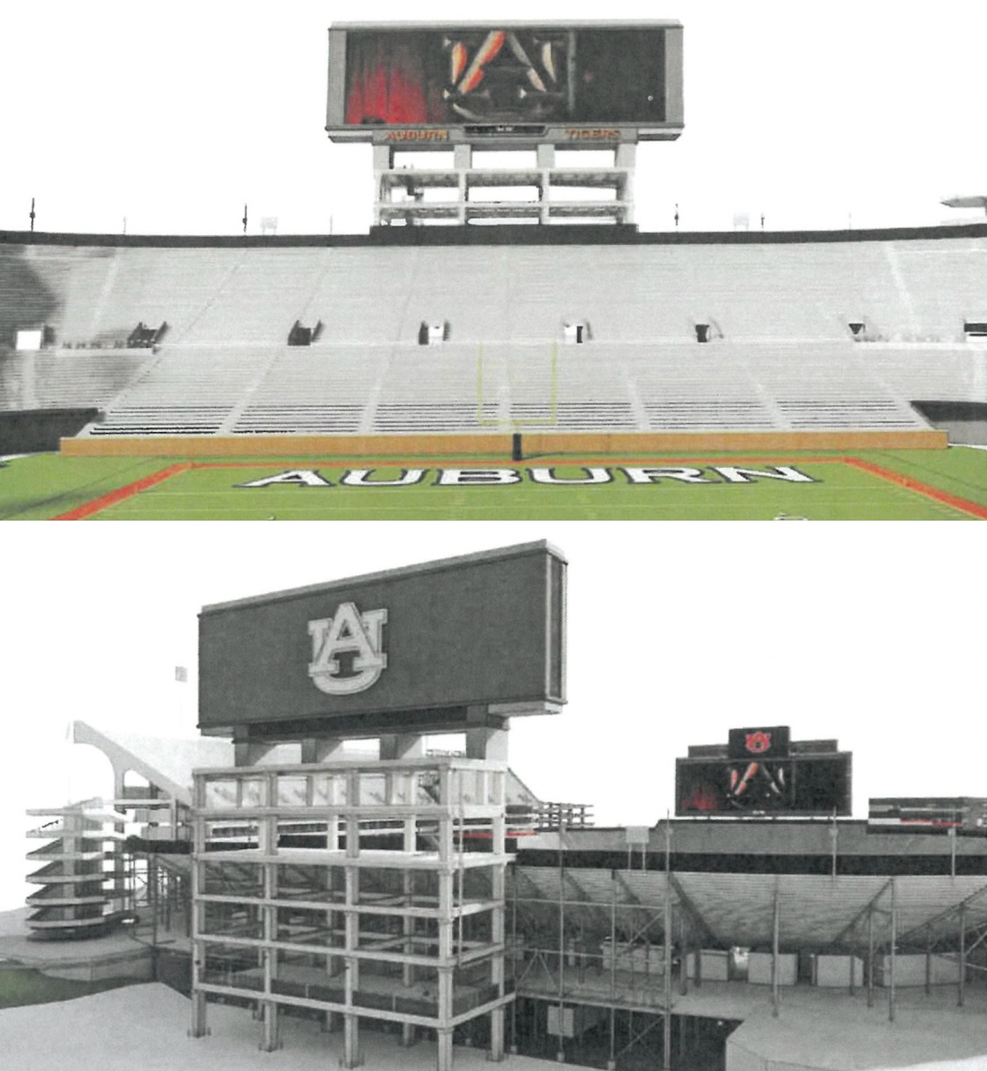 Auburn trustees grant final approval for north end zone videoboard project in Jordan-Hare