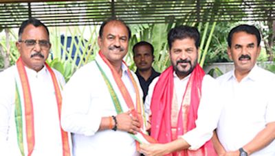 Another BRS MLA defects to Congress in Telangana