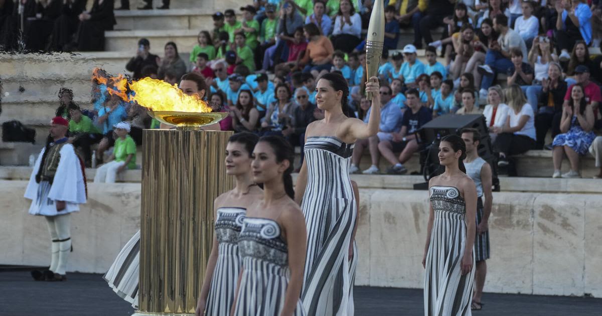 Greece Paris Olympics Flame