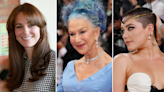 From Helen Mirren's blue hair to Kate's fringe, memorable celebrity hair changes