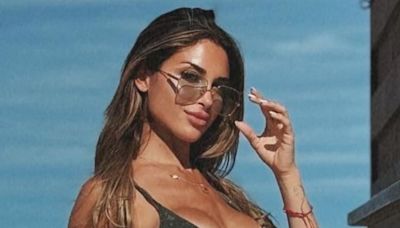 La esposa de Lautaro Martínez estrenó la microbikini negra que es furor en Miami