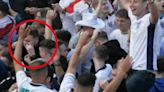England fan caught on camera putting mystery powder up his nose