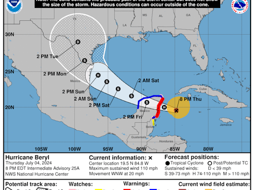 One death and plenty of damage in Jamaica. Hurricane Beryl weakens to Category 2