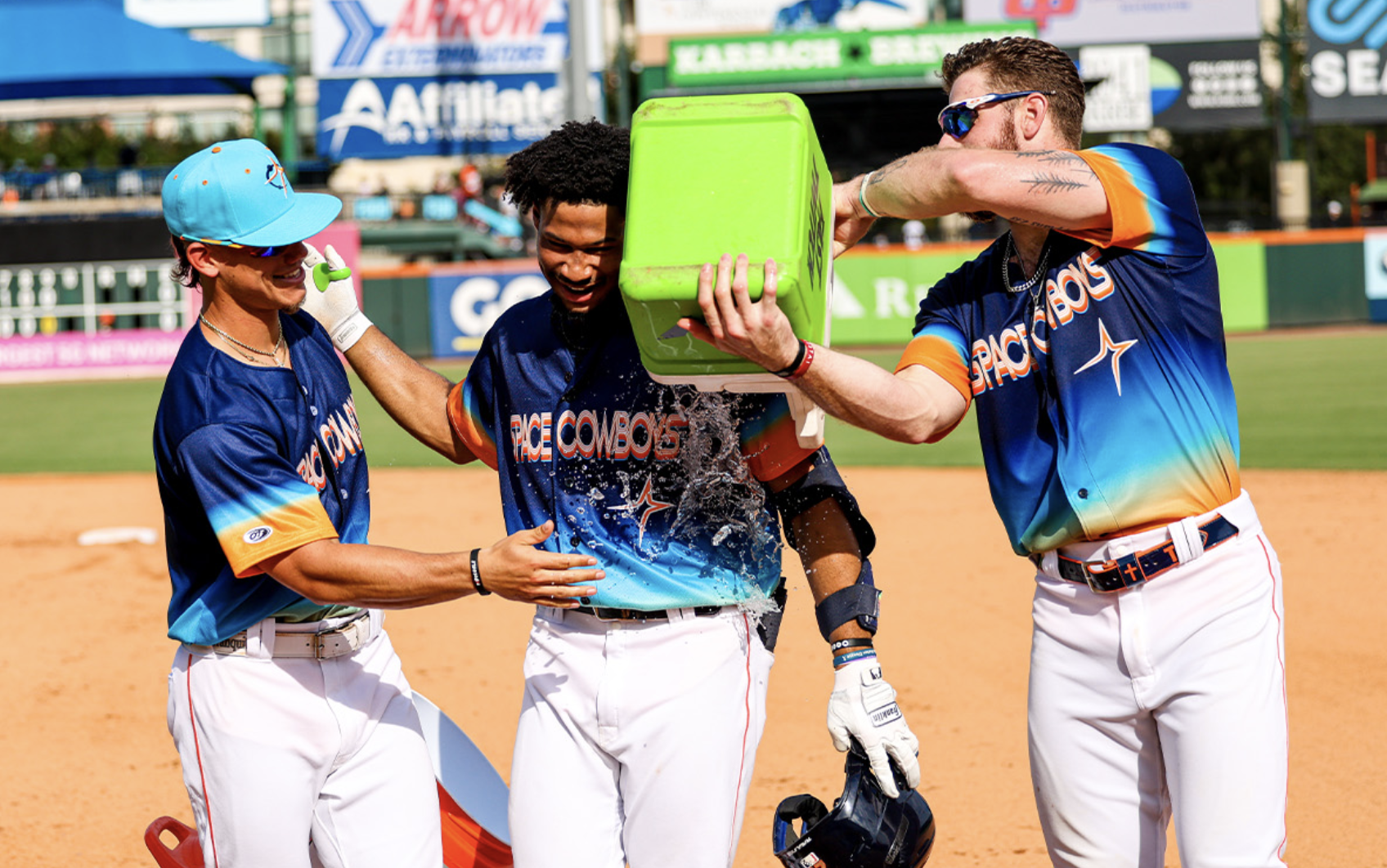 Astros top prospect literally takes 1 for the team for Space Cowboys win