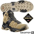 索羅門 SALOMON 男 X ULTRA 4 GTX 防水透氣耐磨中筒登山鞋_藻棕/黑灰褐