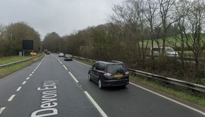 A38 rush hour chaos near Exeter