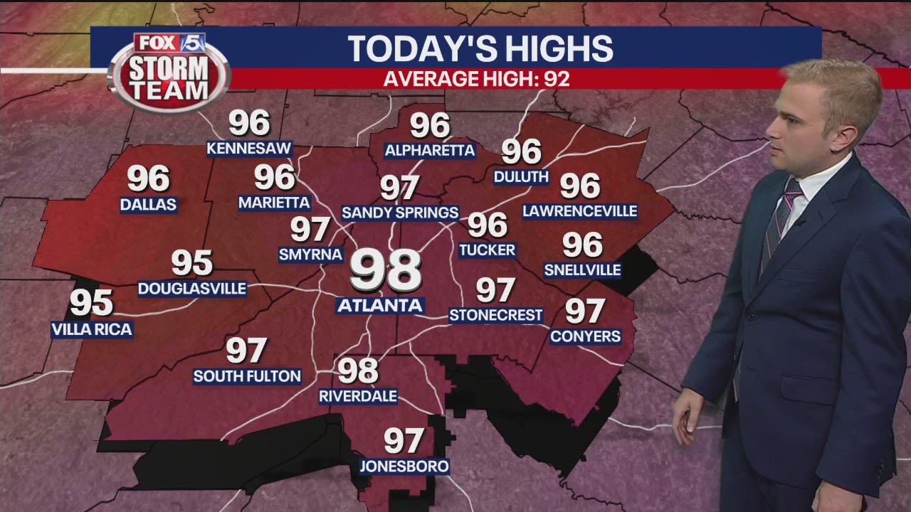 Weather Alert: Record-breaking heat possible for Sunday in metro Atlanta