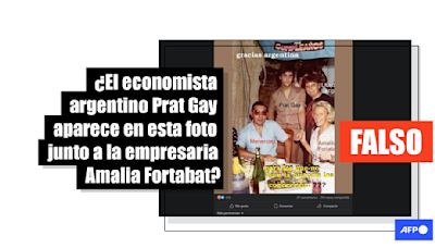 Exsoldado argentino es confundido con el economista Prat Gay en foto junto a una empresaria