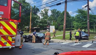 2 hurt in Germantown collision; wires down