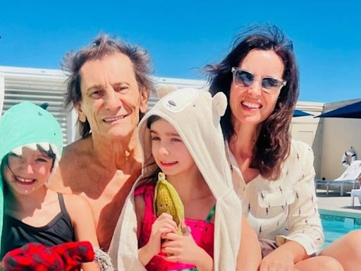 Ronnie Wood and wife Sally share sweet snap with their twin daughters