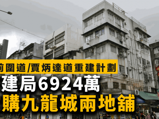 市建局6924萬 收購九龍城兩地舖