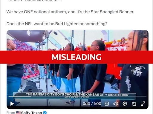 Fact Check: National anthem not replaced by 'Lift Every Voice and Sing' in NFL opener