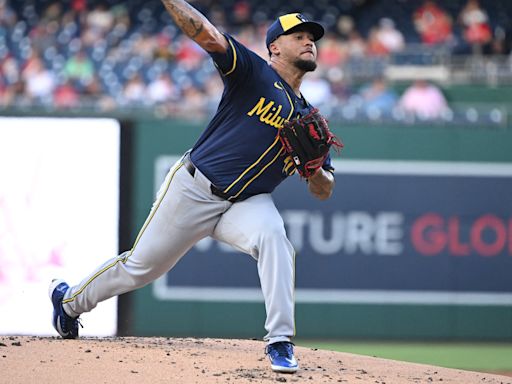 Frankie Montas beats Nationals in Brewers' debut