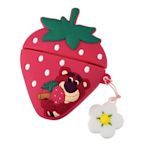 ＊FollowV＊日本3C《現貨》草莓季 玩具總動員 桃紅色熊抱哥 草莓造型 airpods保護套 絕版 迪士尼商店