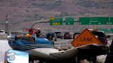 Small plane crash-lands on 91 Freeway in Corona; pilot and passenger escape uninjured