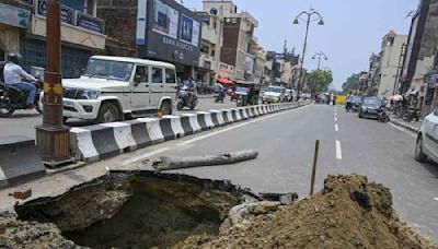 UP govt suspends six officials after Rampath cave-ins, waterlogging raise questions about shoddy work