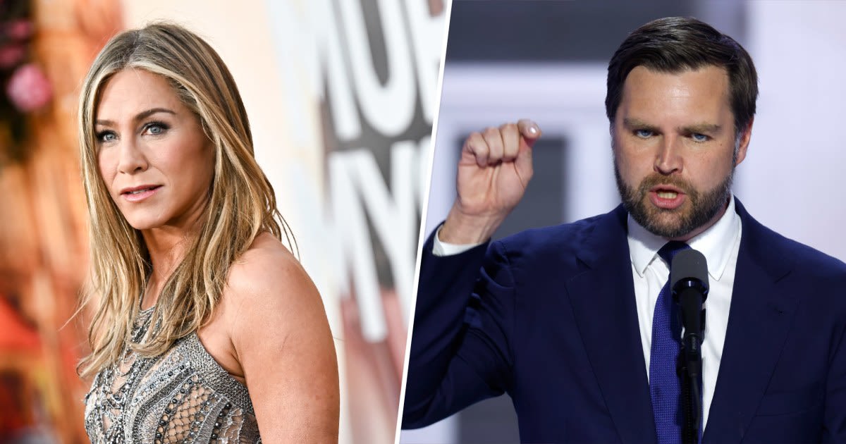 Jennifer Aniston condemns JD Vance’s ‘childless cat lady’ comments, 'prays' for his daughter