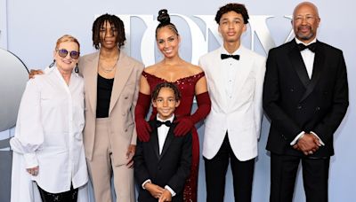 Alicia Keys Favors Rouge Hues in Custom Gucci Dress With Gradient Sequins for Tony Awards 2024 Red Carpet Alongside Parents and Sons...