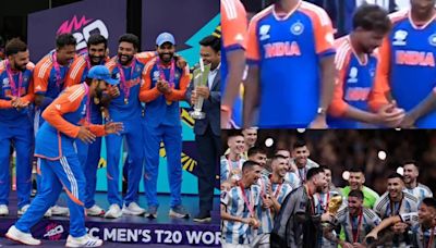 Rohit Sharma recreates Lionel Messi's iconic moment after Kuldeep Yadav advice for T20 World Cup trophy celebration