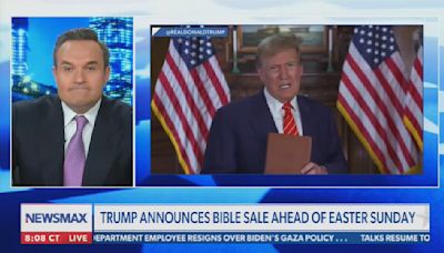 Newsmax's Greg Kelly says it's "beautiful" and "blessed" that Donald Trump is selling Bibles