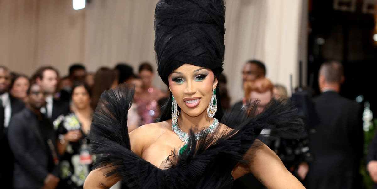 Cardi B’s Met Gala Ball Gown Is So Big, It Swallowed the Steps of the Met