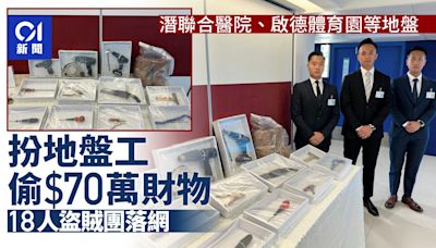 扮地盤工潛聯合醫院、啟德體育園等地盤 偷$70萬財物 18人被捕