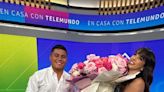 ¿Romance a la vista? El hijo de Maripily visitó el set de Telemundo para llevar unas flores a...