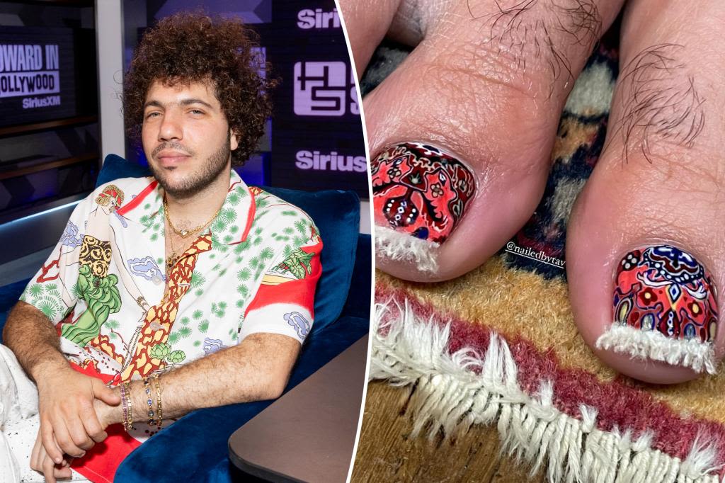 Benny Blanco rocks insanely detailed Persian rug pedicure that includes fringe