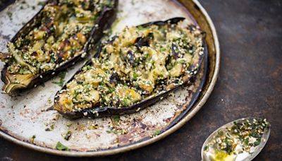 Make room on your grill for smoky charred eggplant