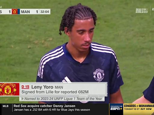 Look away, United fans: New angle shows ‘crestfallen’ Leny Yoro limp around the pitch after early injury substitution