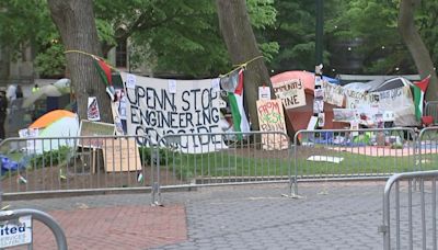 Petition calls for Penn protest encampment to be shut down; man charged with spraying "stink spray" on tents