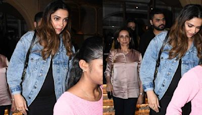 WATCH: Deepika Padukone exudes pregnancy glow in black dress as she steps out for dinner date with mom; fans are all hearts