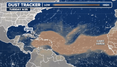 Massive plume of Saharan dust keeps tropics in check for now