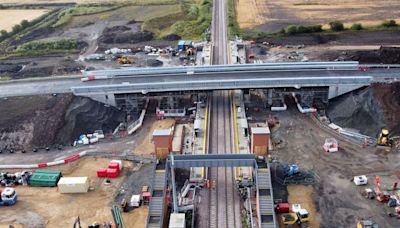 Drone images show Newsham Station progress on Northumberland Line