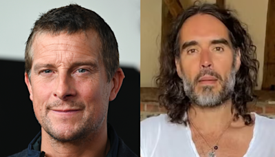 Bear Grylls helped to baptise Russell Brand in the River Thames