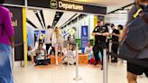 Moment Just Stop Oil eco nuisances block Gatwick Airport departures