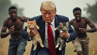 Desperate Republicans Using AI to Generate Fake Photos of Donald Trump Saving Kittens