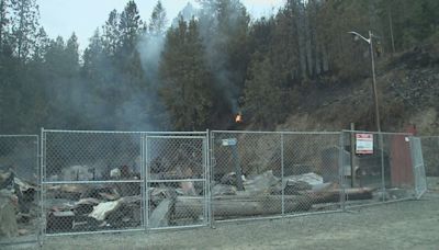 Small fire reignites Tuesday morning at Wolf Lodge Inn Restaurant in Coeur d'Alene