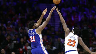 Joel Embiid scores playoff career-high 50 points to lead Philadelphia 76ers past New York Knicks in Game 3