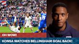 Konsa reacts to Bellingham goal - Latest From ITV Sport