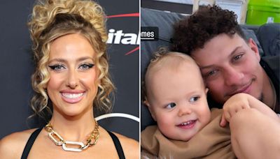 Brittany Mahomes Posts Pics of Her ‘Hottttttt Hubby’ Patrick Adorably Cuddling with Their Son Bronze