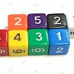 小園丁兒童教育用品社 桌遊配件 六面 6面數字骰子 dice