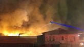 Fire destroys former Babcock Ladder Factory in Bath, slows traffic on I-86